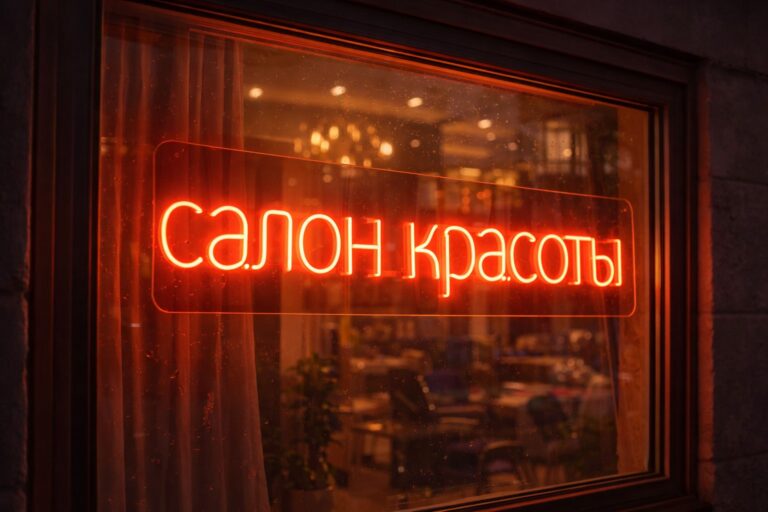 Неоновые вывески для салона красоты